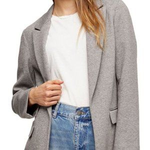Topshop - Marled Open Front Blazer (Size: 4)